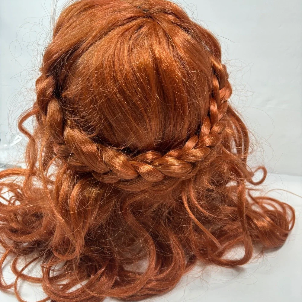 Disney Kid Frozen II Anna Wig Auburn Red Braided Costume Hair Halloween Dress Up